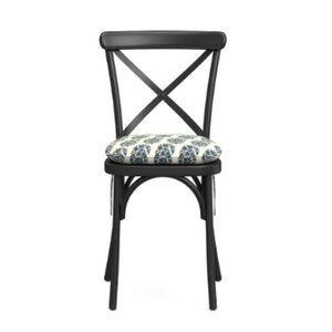 Two (2) Outdoor Bistro Cushions Sunbrella Montauk Floral Blue paisley SOLD OUT